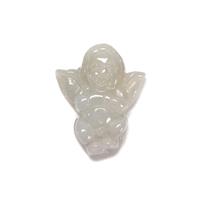 15cts Type A  Jadeite Cherub Carving Approx 20x23mm, 1pc 