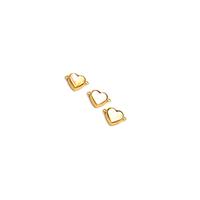 Gold Mother of Pearl & Gold Plated Base Metal Heart Connectors, Approx 16x12 mm (3pk)