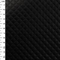 PU Quilted Fabric Black 0.5m