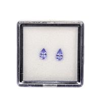 0.18cts A Tanzanite Pear Brilliant Approx 5x3mm Pack of 2 (H) 