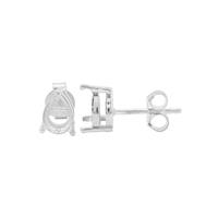 925 Sterling Silver Pear Earring Mount (To fit 7x5mm gemstone) - 1 Pair 
