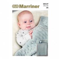 Marriner Bobble Edge & Cob Nut Baby Blanket Knitting Pattern