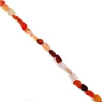 90cts Carnelian Frosted Nuggets Approx 4x6 to 8x11mm, 38cm