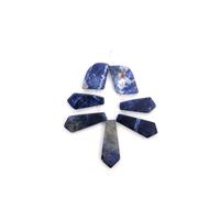 181cts Sodalite Fancy Approx 16 to 42mm, Necklace Layout