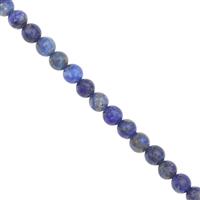 155cts Lapis Lazuli Smooth Round Approx 4mm, 100cm Strand 
