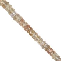 65cts Serenite Faceted Rondelles Beads Approx 2.5x1.5 to 6.5x4mm, 40cm Strand