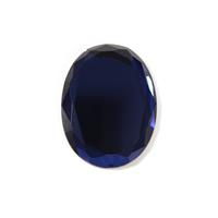 Blue Feature Rhinestone Oval, Approx 40x30mm 