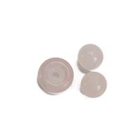 20cts 2x 10mm Rose Quartz Rounds & 1x Rose Quartz Silicone Slider Rondele, Approx 14mm