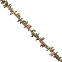 420cts Unakite Long Teeth Free Size 38cm Strand