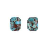 5cts Egyptian Turquoise 10x8mm Octagon Pack of 2 (CP)