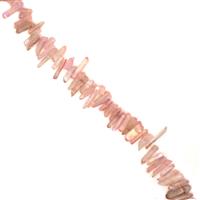 350cts Rainbow Coated Pink Quartz Bars Approx 5x20-8x25mm, 38cm strand