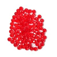 Red Faceted Beads, 6mm, 100pcs