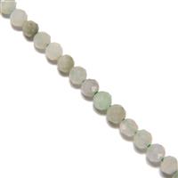 30cts Type A  Jadeite Faceted Rounds Approx 4mm, 38cm Strand