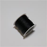 Black Woven Nylon Cord, Approx 1mm (30m/Spool)