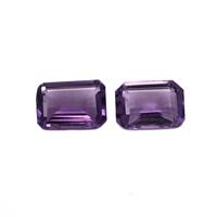 1.4cts Zambian Amethyst 7x5mm Octagon Pack of 2 (N)