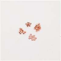 Rose Gold Base Metal Spacer Beads Bundle Pack of 4 Designs, 1-4mm (40 pk)