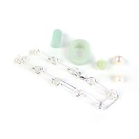 Lucky Charms - Gemstone & Pearl Bundle & Sterling Silver Round & Long Link Bracelet