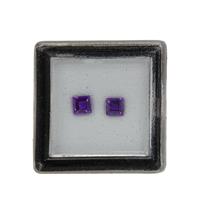 0.45cts Amethyst Square Step Approx 4mm Pack of 2 (N)