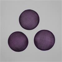 Cambric Fascinator Bases Purple Round - 13.5cm (3pcs/pk)