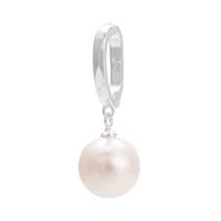 White Freshwater Cultured Drop Pearl Pendant Approx 11-14mm With 925 Sterling Silver Peg Bail