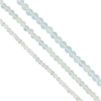 480cts Opalite Plain Rounds Approx from 6 to 10mm, 36cm Set of 3 