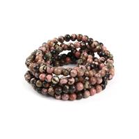 530cts Rhodonite Plain Rounds  Approx 6mm, 140cm