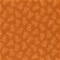 Henry Glass Esters Heirloom Shirtings Orange Double Daisies Fabric 0.5m