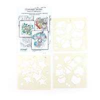 concept stencils set b2, A different approach to your tangling pieces