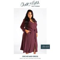 Orchid Midi Dress By Chalk and Notch Patterns (Sizes 0-30)