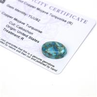 7.9cts Copper Mojave Turquoise 18x13mm Oval  (R)