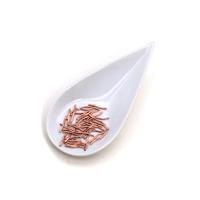 Rose Gold Plated Base Metal Wave Spacer Bars, Approx. 1.2x14mm (40pcs)