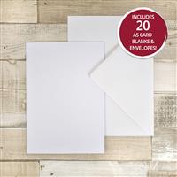 A5 Card Blanks & Envelopes Megabuy - Contains 20 A5 Card Blanks and Envelopes