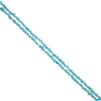 300cts Sky Blue Apatite Small Chips Approx 3x2 - 7x4mm, 60" Strand