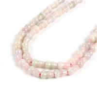 135cts Type A Pink Water Jadeite Fancy Beads Approx 6x9mm, 50cm Strand