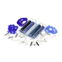 Blue Jewel; 5 x Seed Beads 8/0, 3 x Glass Bead & End Clamps