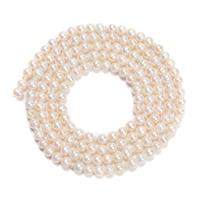 1 Metre White Freshwater Cultured Pearls Approx 6-7mm With 925 Sterling Silver Stardust Spacer Beads Approx 3.5mm
