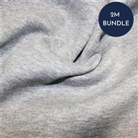 Light Grey Sweatshirting Fabric Bundle (2m)