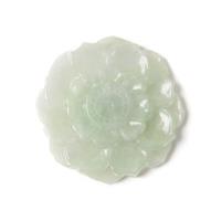 58cts Type A Oil Green Jadeite Flower Pendant, Approx 50mm, 1pcs