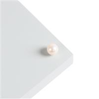 White Japanese Akoya Round Half Drilled Pearl Approx 8-8.5mm (1pc)