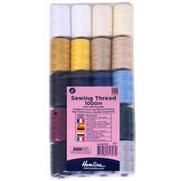 Hemline Polyester Assorted Colour Thread Set (20 x 1000m) 