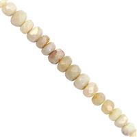 20cts Coober Pedy Opal Faceted Rondelles Approx 2.5x1 to 4x1.5mm, 21cm Strands