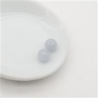 Type A Lavender Jadeite Plain Rounds Approx 7mm, Pack of 2