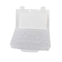 Plastic Storage Carry Box Container with 64 Rectangular Boxes, Outer Box Approx 22x13x5.5cm