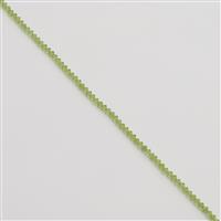 30cts Peridot Faceted Saucers Approx 3x4mm, 38cm Strand
