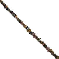 90cts Tourmaline Small Chips Approx 2x4 - 3x8mm, 38cm Strand