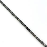 50cts Larvikite Heshi Beads Approx 2x4mm, 38cm Strand