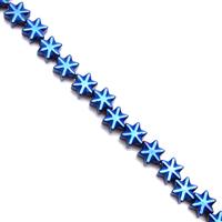 Blue Haematite Stars Approx 7mm, 38cm Strand