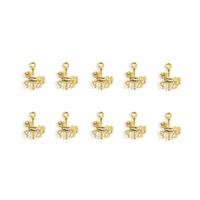Gold Colour Base Metal Carousel Horse Charms Approx 15x11mm(10pcs)