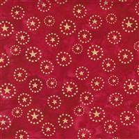 Moda Felicity Batiks Red Stars Fabric 0.5m