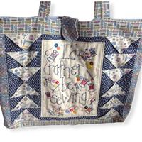 Sew with Beth Rather Be Sewing Tote Bag Blue